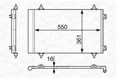 Конденсатор, кондиционер MAGNETI MARELLI купить