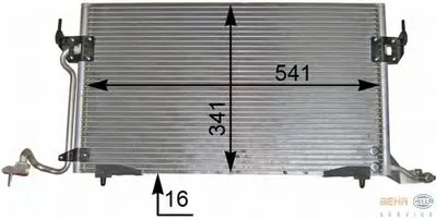 Конденсатор, кондиционер BEHR HELLA SERVICE купить