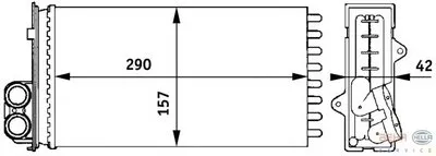 Теплообменник, отопление салона BEHR HELLA SERVICE купить