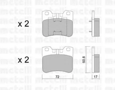 Комплект тормозных колодок, дисковый тормоз METELLI купить