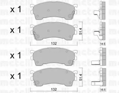 Комплект тормозных колодок, дисковый тормоз METELLI купить