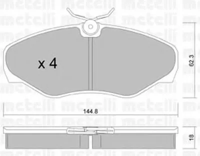 Комплект тормозных колодок, дисковый тормоз METELLI купить