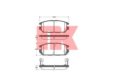 Комплект тормозных колодок, дисковый тормоз NK купить