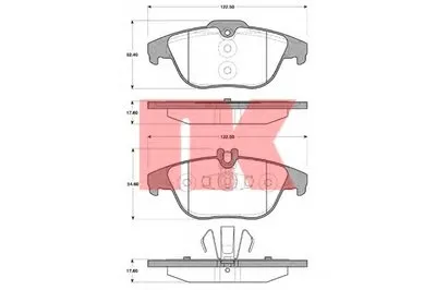 Комплект тормозных колодок, дисковый тормоз NK купить