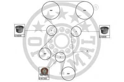 Комплект ремня ГРМ OPTIMAL купить