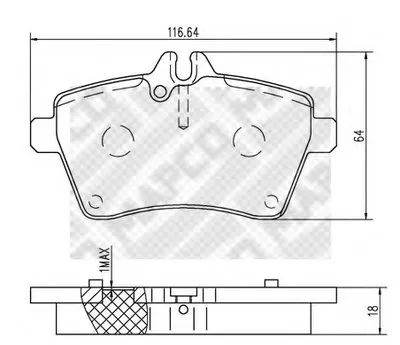 Комплект тормозных колодок, дисковый тормоз MAPCO купить