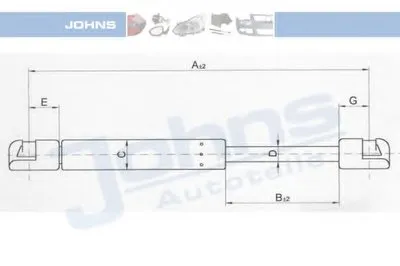 Газовая пружина, крышка багажник JOHNS купить