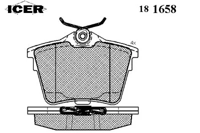 Комплект тормозных колодок, дисковый тормоз ICER купить