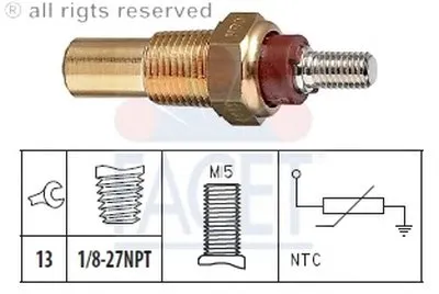 Датчик, температура охлаждающей жидкости; Датчик, температура охлаждающей жидкости; Датчик, температура охлаждающей жидкости FACET купить