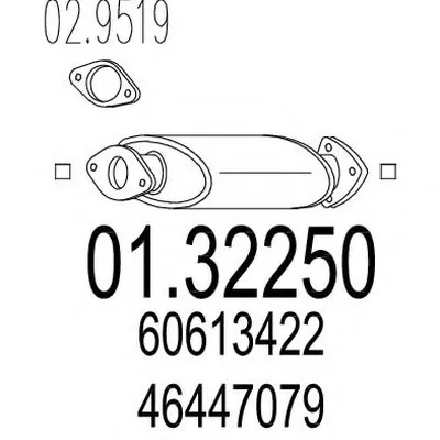 Предглушитель выхлопных газов MTS купить