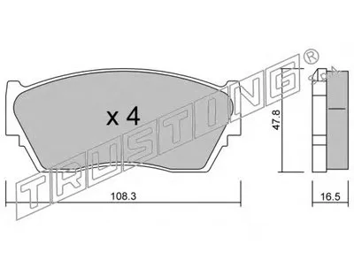 Комплект тормозных колодок, дисковый тормоз TRUSTING купить