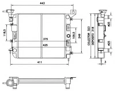 Радиатор, охлаждение двигателя NRF купить
