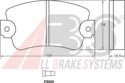 Комплект тормозных колодок, дисковый тормоз A.B.S. купить