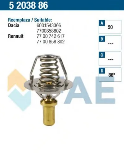 Термостат, охлаждающая жидкость FAE купить