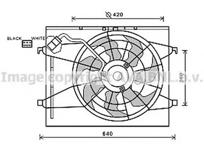 Вентилятор, охлаждение двигателя AVA QUALITY COOLING купить