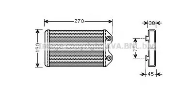 Теплообменник, отопление салона AVA QUALITY COOLING купить