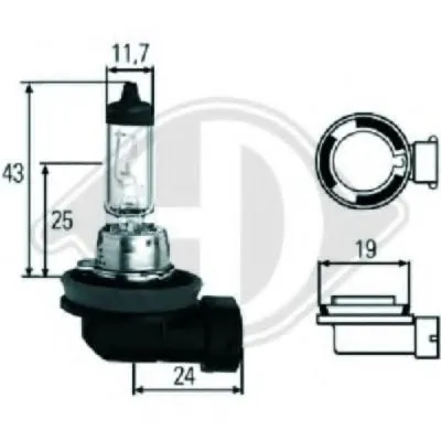 Лампа накаливания, основная фара; Лампа накаливания, противотуманная фара; Лампа накаливания; Лампа накаливания, основная фара DIEDERICHS купить