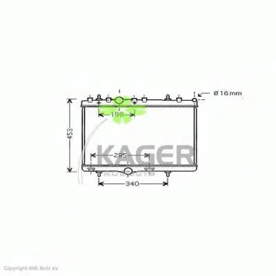Радиатор, охлаждение двигателя KAGER купить