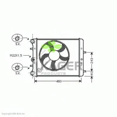 Радиатор, охлаждение двигателя KAGER купить