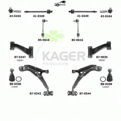 Подвеска колеса KAGER купить