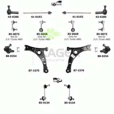 Подвеска колеса KAGER купить