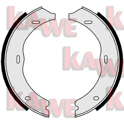 Комплект тормозных колодок, стояночная тормозная система KAWE купить