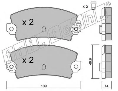 Комплект тормозных колодок, дисковый тормоз fri.tech. купить