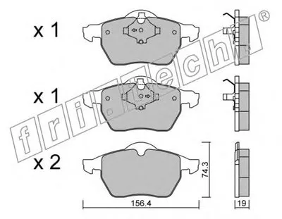 Комплект тормозных колодок, дисковый тормоз fri.tech. купить
