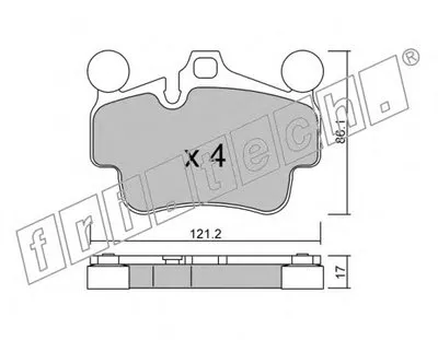 Комплект тормозных колодок, дисковый тормоз fri.tech. купить