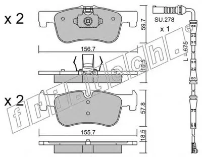 Комплект тормозных колодок, дисковый тормоз fri.tech. купить