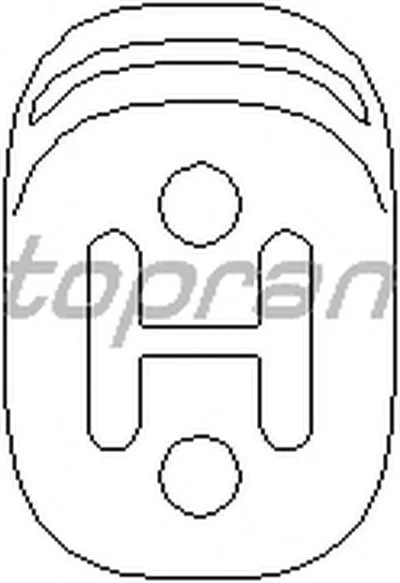 Кронштейн, глушитель TOPRAN купить