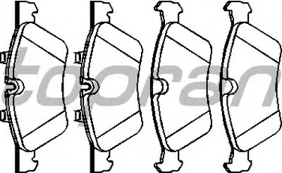 Комплект тормозных колодок, дисковый тормоз TOPRAN купить