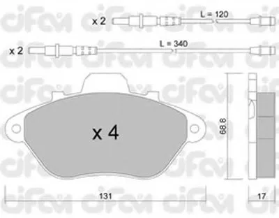 Комплект тормозных колодок, дисковый тормоз CIFAM купить