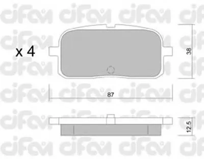 Комплект тормозных колодок, дисковый тормоз CIFAM купить