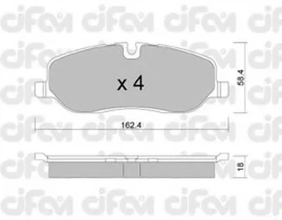 Комплект тормозных колодок, дисковый тормоз CIFAM купить