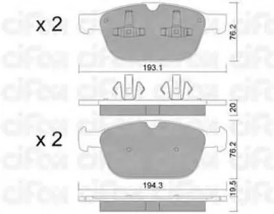 Комплект тормозных колодок, дисковый тормоз CIFAM купить