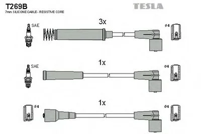 Комплект проводов зажигания TESLA купить