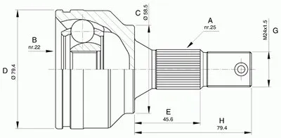 Шарнирный комплект, приводной вал SPIN OPEN PARTS купить