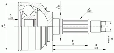 Шарнирный комплект, приводной вал SPIN OPEN PARTS купить