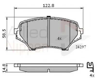 Комплект тормозных колодок, дисковый тормоз ANL Braking COMLINE купить