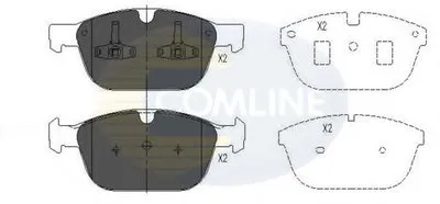Комплект тормозных колодок, дисковый тормоз Comline COMLINE купить