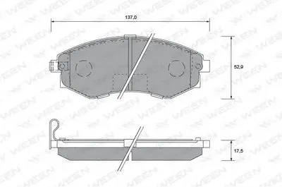Комплект тормозных колодок, дисковый тормоз WEEN купить