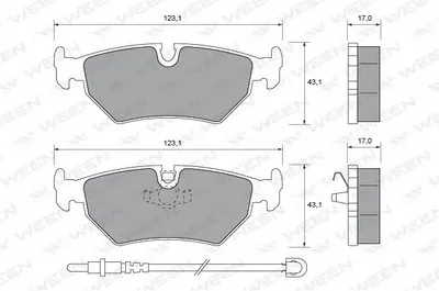 Комплект тормозных колодок, дисковый тормоз WEEN купить