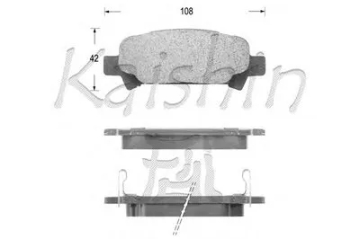 Комплект тормозных колодок, дисковый тормоз KAISHIN купить