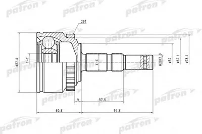 Шарнирный комплект, приводной вал PATRON купить