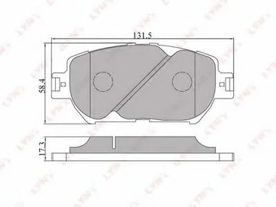 Комплект тормозных колодок, дисковый тормоз LYNXauto купить