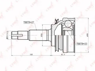 Шарнирный комплект, приводной вал LYNXauto купить