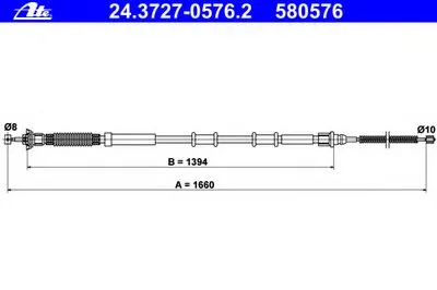 Трос, стояночная тормозная система ATE купить
