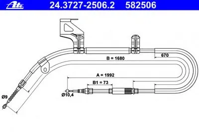 Трос, стояночная тормозная система ATE купить