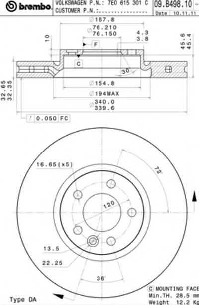 Тормозной диск BREMBO купить
